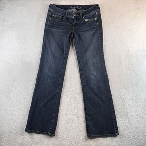 American Eagle Jeans Womens 8 Slim Boot Cut Dark Wash Low Rise 32x28